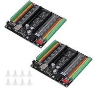 Meshnology 2 pezzi ESP32 Breakout Board for ESP32 / ESP32-S3 WROVER WROOM/DevKitC/NodeMCU Expansion Board with Four Plastic Gaskets 5V 3.3V Power Outputs GPIO Status LED (N40)