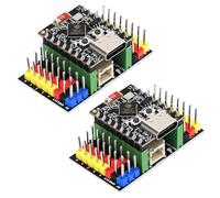 Meshnology 2 set di schede di sviluppo Supermini ESP32-C3 con scheda breakout - compatibile con Ar duino e MicroPython, 2,4 GHz Wi-Fi e BLE 5.0, design a bassissima potenza, interfaccia ricca per