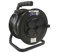 MeshUmi Rotolo estensibile elettrico 25m con coperchi 4 prese