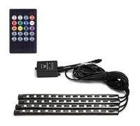 MeshUmi Striscia LED a bassa tensione per auto 4 x 0,225 m RGB