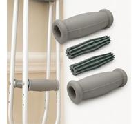 MESINURS Kit di impugnature solide, 2 maniglie di ricambio per stampelle Medical Drive, senza lattice, misura universale, gomma testurizzata, assorbimento degli urti