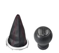 MESKEL Gear Shifter Manopola Auto Pomello Del Cambio A 5 Marce Per Auto Boccola Della Leva Copertura Antipolvere Per Suzuki Per Swift 2005-2010 S-Cross SX4 ALTO(T-Black-Red-line)
