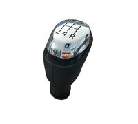 MESKEL Gear Shifter Manopola Auto Pomello Del Cambio A 5 Velocità Per Clio 4 IV MK4 Manuale Con Testa A Leva Accessori Ricambio Per Interni Auto(Chrome*5 Speed)