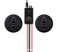 Meskliu Mini interruttore radio da 12 V, con telecomando, DC12 V-48 V, 10 A, interruttore della luce senza fili con lunghezza di 328 m, per porta del garage, motore, tenda da sole