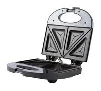 Mesko MS3080 - Sandwich elettrico per 2 panini, 4 a forma di triangolo, piastre antiaderenti, temperatura automatica, compatta, finitura in acciaio inox, 850 W