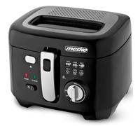 Mesko MS4908 Friggitrice ad Olio Elettrica, 2,5 Litri, Temperatura Regolabile, Secchio Antiaderente Rimovibile, Coperchio con Filtro Antiodore e Finestra, Facile da Pulire, 1800W, Nero