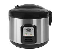 Mesko MS6411 Cuociriso Elettrico 1,5 Litri Vaporiera, Funzione Tieni Caldo, Rice Cooker Cuoci Riso, Sushi, Per 8-10 Persone, Cottura a Vapore, Antiaderente, Acciaio Inossidabile, 1000W