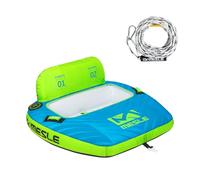 MESLE Pacchetto Bumper Gonfiabile da Traino Tube con Corda, Gonfiabile per 1 Persona, Bambini e Adulti, Ciambella Traino per Barche a Motore e Moto d'Acqua, Ciambella Galleggiante da Traino