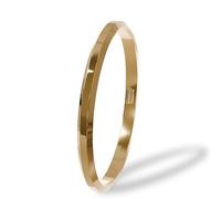 Mesmerize Gold Round Flat Punjabi Kada| Stainless Kada For Everyday Wear | Gloss Finish - Medium