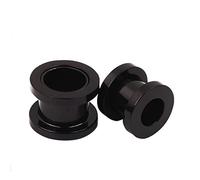 Mesnt 1 Paia Dilatatore Lobo 12mm, Tunnel Calibri Piercing per Barella Semplice lucidato in Acciaio Inossidabile, Nero