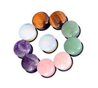 Mesnt 10 Pezzi Plug Dilatatore Orecchio Pietra Barelle Orecchio Tappo di Corpo Piercing Espansori (Colorato, 10mm)