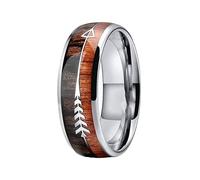 Mesnt Anelli di Promessa per Lui, Classica Fede Nuziale in tungsteno da 8 mm di Larghezza e Comfort per Uomo, Argento, Stile 2, Taglia 27