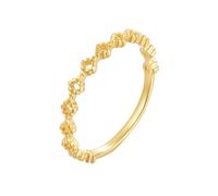 Mesnt Anelli in Oro Giallo, Donna Oro Giallo 9 carati Anello Semplice e Delicato con Cerchio Cavo, Taglia 22
