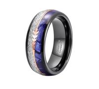 Mesnt Anello di Promessa per Lui, Classica Fede Nuziale in tungsteno da 8 mm di Larghezza e Comfort per Uomo, Argento, Stile 2, Taglia 17