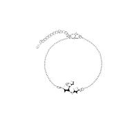 Mesnt Cavigliera Acciaio, Cavigliera in Argento Sterling 925 da Donne Catena con StellaArgento 25CM