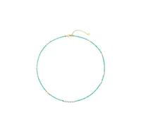 Mesnt Donna 9K Gelbgold Catena con Perle di Smeraldo da 2 mm e Perla da 3,5-4 mm