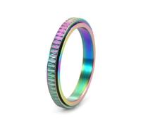 Mesnt Donna Anelli di Promessa per Lei Acciaio Inossidabile | Anello Moda Spinner da 3MM, durabile e adatto alla pelle
