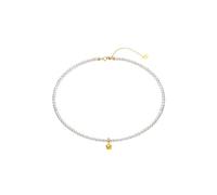 Mesnt Donna Sterlingsilber Fili di Perle da 4-5 mm con Pendente in citrino