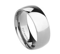Mesnt Fede Nuziale Anello per Uomo Donna, Titanio Anello Nuziale Semplice Largo 8mm per Uomo e Donna, Argento, Taglia 11