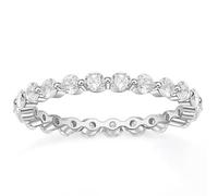 Mesnt FEDI Nuziali in Argento 925 per Donna, Argento Sterling Anello di Fidanzamento Elegante per l'Eternità per Donne con zircone cubico Rotondo da 2,5 mm