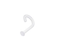 Mesnt Helix Piercing Cerchio1 Pezzi Anelli a Cerchio per Piercing al Naso dalla forma curva in Vetro