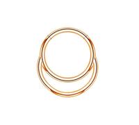 Mesnt Naso Piercing1 Pezzi 16G Anelli a Cerchio per Piercing Septum al Naso Cerchi doppi lucidati in Titanio, Stile3-Oro Rosa, 1.2x10mm