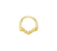 Mesnt Piercing Cerchio Orecchio1 Pezzi 16G Anelli a Cerchio per Piercing al Naso Cerchietto con stella e zirconi cubici in Acciaio Inossidabile, Oro-Stile 21, 1.2x10mm