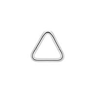 Mesnt Piercing Naso Anello Acciaio Chirurgico1 Pezzi 16G Anelli a Cerchio per Piercing al Naso Cerchio triangolare lucido, Stile 2-Argento, 1.2x10mm
