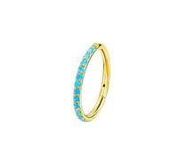 Mesnt Piercing Septum Titanio1 Pezzi 16G Anelli a Cerchio per Piercing al Naso Cerchietto con turchese, Oro Verde-Stile 1, 1.2x9mm