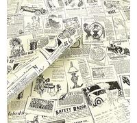 MESOAR Retro Style Giornale Peel Stick Carta Da Parati Mensola Cassetto Fodera Cassettiera Mobili Adesivo Casa Decorativo Adesivo Retro Adesivo Pellicola Vinile 45 cm x 300 cm