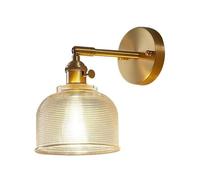 MESOVFCA Applique da Parete per Interni in Ottone con Paralume in Vetro, Supporto per Lampada da Parete per Soggiorno, Camera da Letto, Isola Cucina, Sala da Pranzo, Bar, Applique da Parete per Hotel