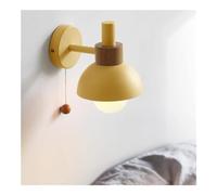 MESOVFCA Applique Moderna in Stile Nordico - Applique Creative con Interruttore a Catena per Camera da Letto, Soggiorno e mobiletto del Bagno (Giallo)