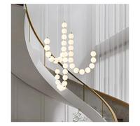 MESOVFCA Lampadario a Sfera con Perline da 36/12 Teste, Moderno lampadario a LED con luci a Sospensione, Scala a chiocciola di Lusso, Soggiorno, Villa, Decorazione per Ingresso, per la casa