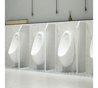 MESOVFCA Schermo per orinatoio da Parete per Uomo, deflettore in Vetro Traslucido, Pannello per la Privacy per bagni pubblici, Hotel e bagni, Design Moderno, 1 Pezzo, Bianco