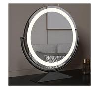 MESOVFCA Specchio da Trucco Hollywood con luci, Cornice in Metallo, Controllo Touch, 3 modalità di Colore, Specchio da Trucco Girevole a 360° (A - Nero, 55 * 57 cm/21,7 * 22,4 Pollici)