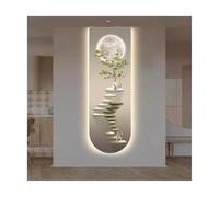 MESOVFCA Step By Step 3D Wall Art Decor con luce LED ingresso decorativo appeso pittura fantasy moderna illuminata scultura murale lampada per corridoio decorazione