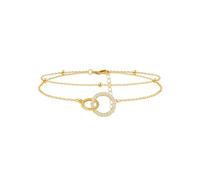 Mesovor Braccialetti con Maglie a Forma di Cuore Infinito in Oro per Donne e Ragazze, Braccialetti a Strati Regolabili Placcati in Oro 18 Carati, Regali per le Amiche Mamme (Doppio giro)