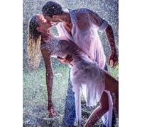 Mesribandy Kit Pittura Diamante 5D Bacio degli innamorati DIY Diamond Painting Kit Completo Paint by Numbers per Bambini, Decorazione Casa quadri con perline 50x70 cm