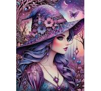 Mesribandy Kit Pittura Diamante 5D Donna magica DIY Diamond Painting Kit Completo Paint by Numbers per Bambini, Decorazione Casa quadri con perline 50x70 cm