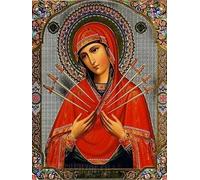 Mesribandy Kit Pittura Diamante 5D Figura religiosa DIY Diamond Painting Kit Completo Paint by Numbers per Bambini, Decorazione Casa quadri con perline 40x50 cm