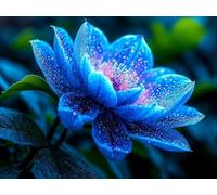 Mesribandy Kit Pittura Diamante 5D Fiori viola DIY Diamond Painting Kit Completo Paint by Numbers per Bambini, Decorazione Casa quadri con perline 40x50 cm