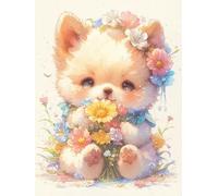 Mesribandy Kit Pittura Diamante 5D Orso dei cartoni animati DIY Diamond Painting Kit Completo Paint by Numbers per Bambini, Decorazione Casa quadri con perline 50x70 cm