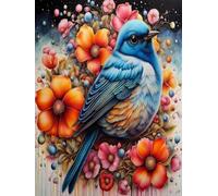 Mesribandy Kit Pittura Diamante 5D Uccello DIY Diamond Painting Kit Completo Paint by Numbers per Bambini, Decorazione Casa quadri con perline 40x50 cm