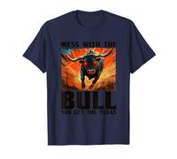 Mess the Texan Bull Outfit per gli amanti del Texas e dei Bulls Maglietta