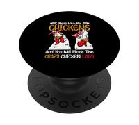 Mess With My Chickens e incontrerai il pollo pazzo PopSockets PopGrip Adesivo