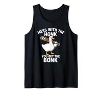 Mess with The Honk You Get Bonk Funny Goose Stupido Uccello Meme Canotta