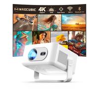 【Messa a fuoco automatica 4K 】Magcubic Android 14 Proiettore, Mini proiettore portatile 4K & 8K Full HD compatibile con 260ANSI,WiFi6/ BT 5.4, Projector home cinema girevole a 180° per