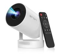 Messa a fuoco elettrica: mini proiettore portatile con supporto 4K, Bluetooth 5.4 WIFI6, altoparlante base audio da 5 Watt, 260 ANSI, Android 11, rotazione di 210°, correzione trapezoidale automatica