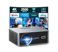 [Messa a fuoco elettrica/pietra chiave automatica] Proiettore con WiFi e Bluetooth, 650 ANSI nativo 1080P 4K compatibile con proiettori di film all'aperto ultimo intervento Max 450 pollici, proiettore