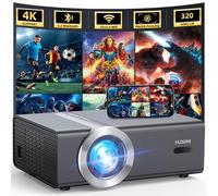 [Messa a fuoco elettrica/pietra chiave automatica] Proiettore WiFi Bluetooth compatibile con Native 1080P 20000L 4K, proiettore FUDONI per home theater fino a 300 pollici, per
